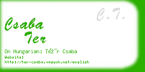 csaba ter business card